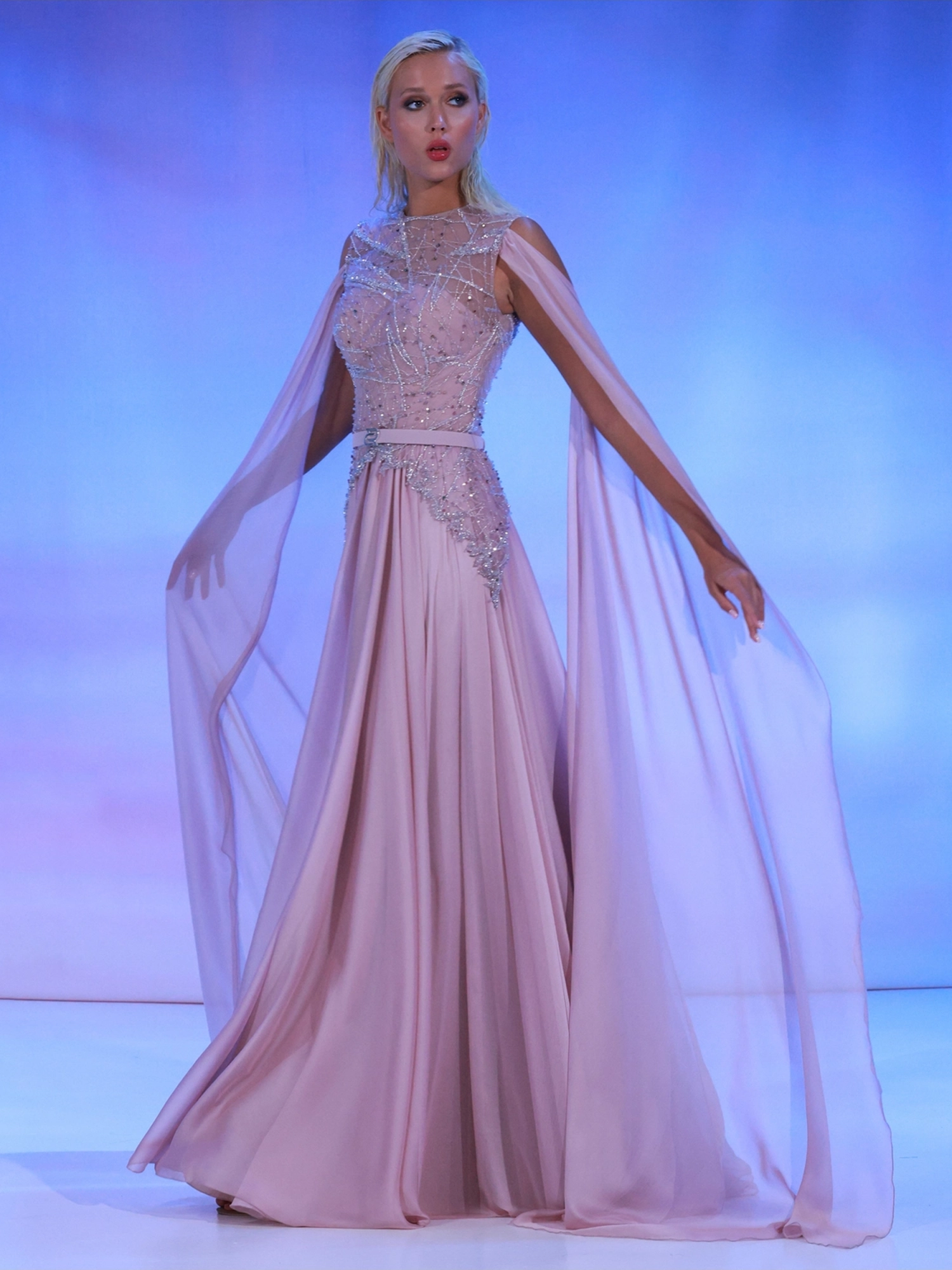 SS179 - Pink mousseline dress Pink US 01