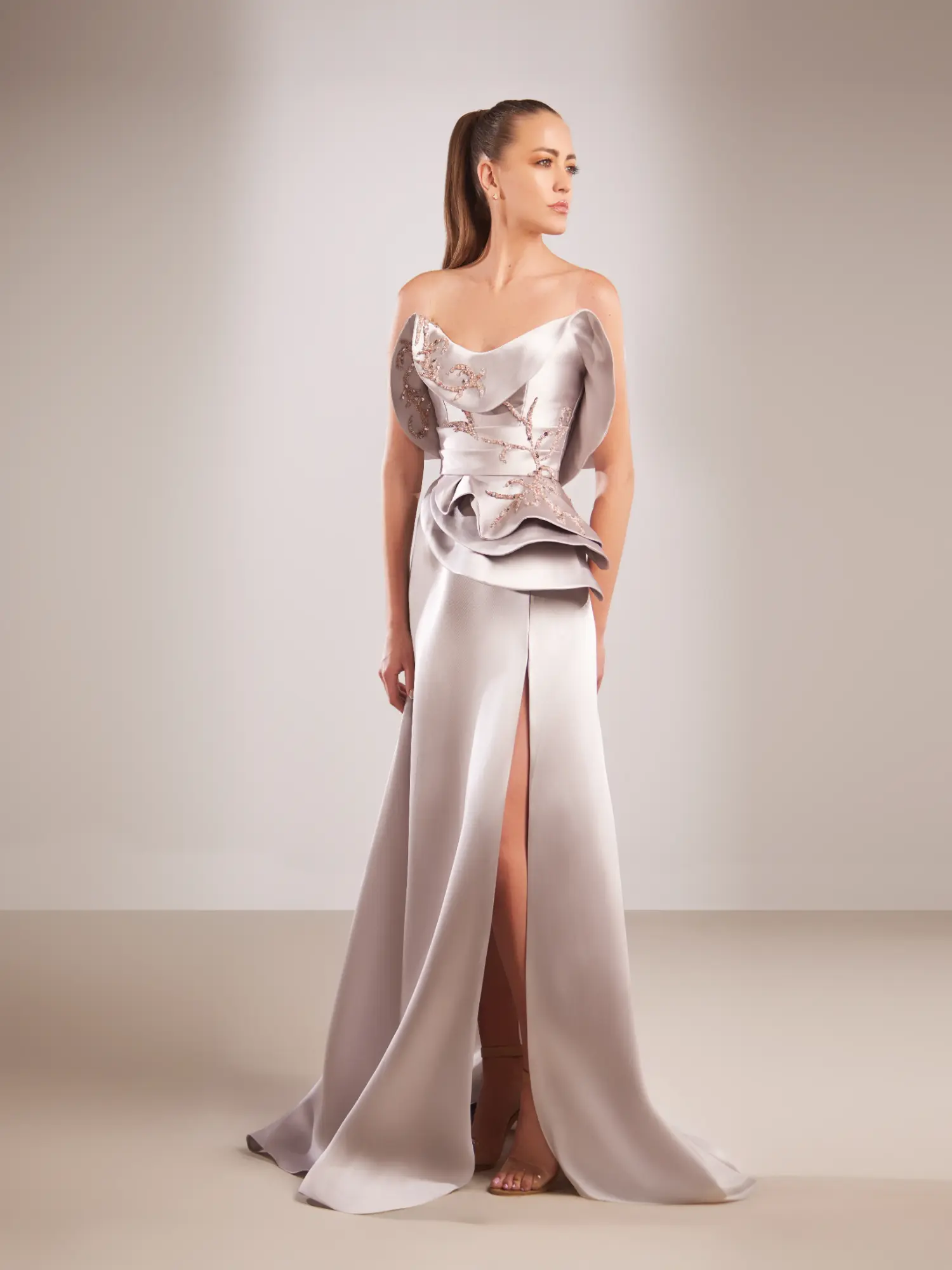 FW205- Pink mikado gownPink US 01