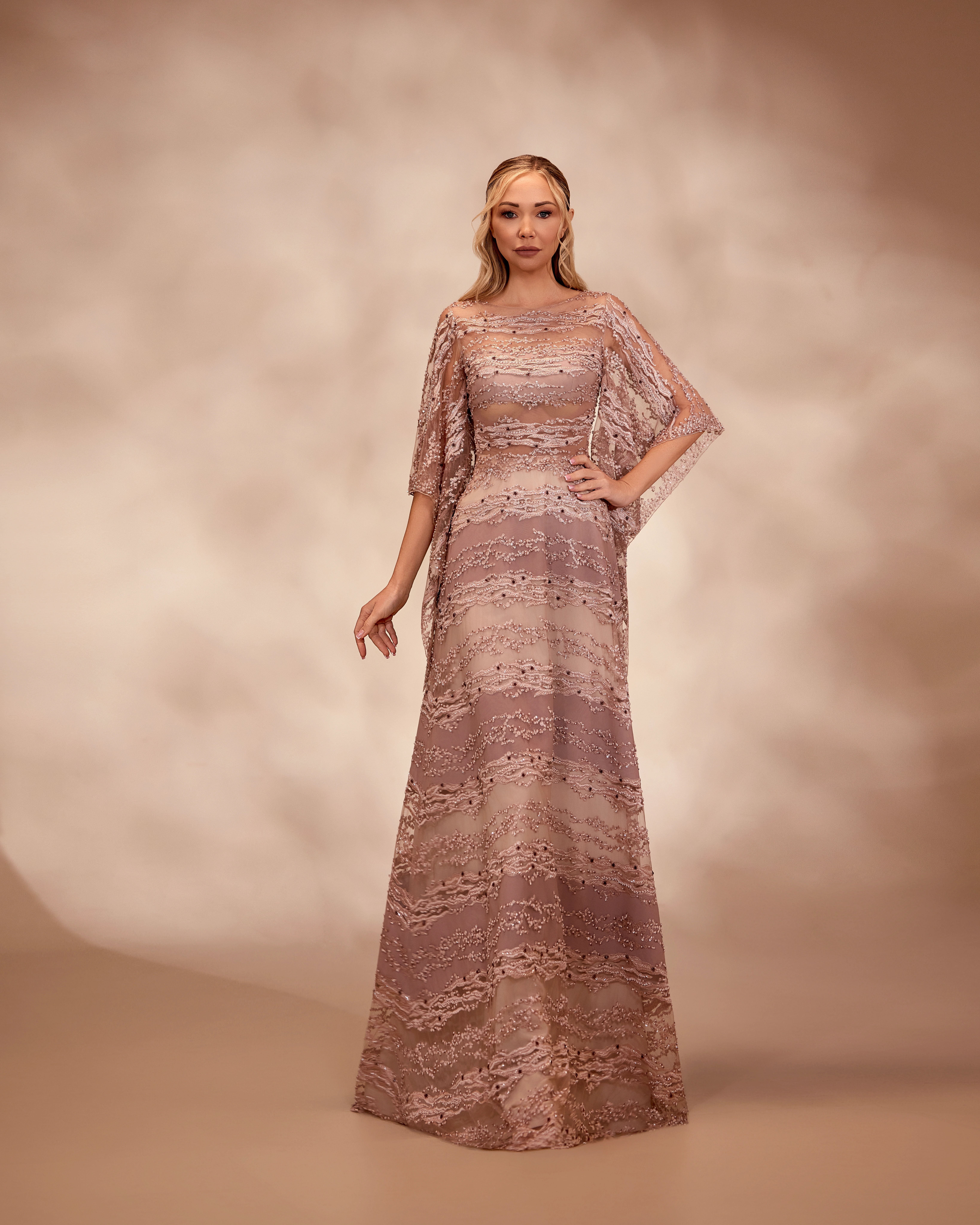 SS2- Rosewood dress with semi-sheer boat necklineRoseWood US 01